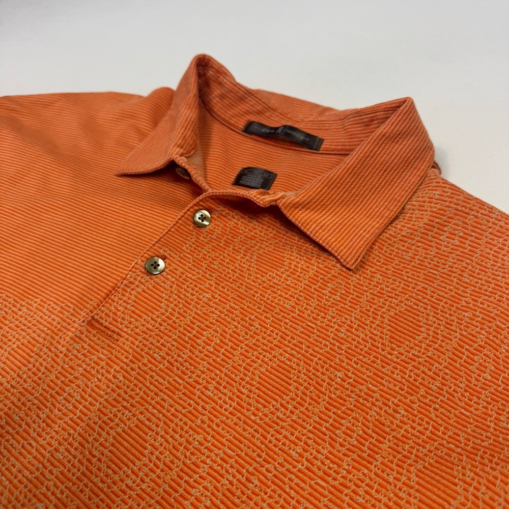 Nike Tiger Woods Men's Polo Shirt Short Sleeve AOP Cotton Orange Extra Large